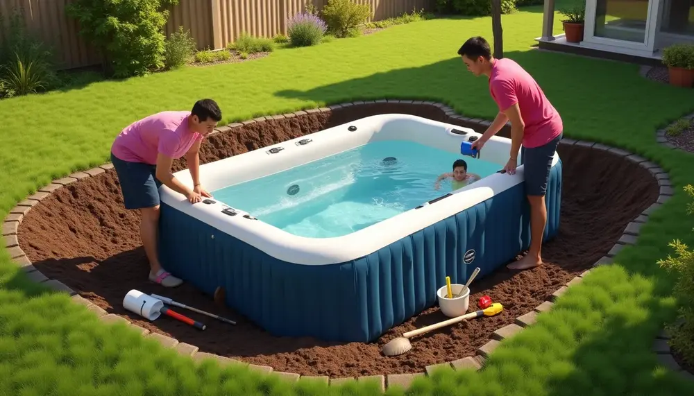 Aufblasbarer Whirlpool eingraben: So machen Sie es richtig
